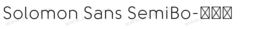 Solomon Sans SemiBo字体转换
